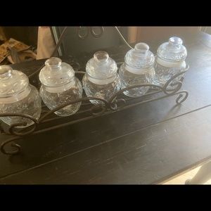 Princess House spice jars w/rack & Shakers